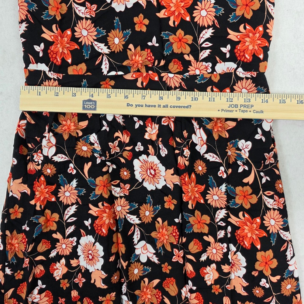 Prettygarden Women Large‎ Maxi Dress Black Orange Floral Boho High Low Excellent - Picture 6 of 11